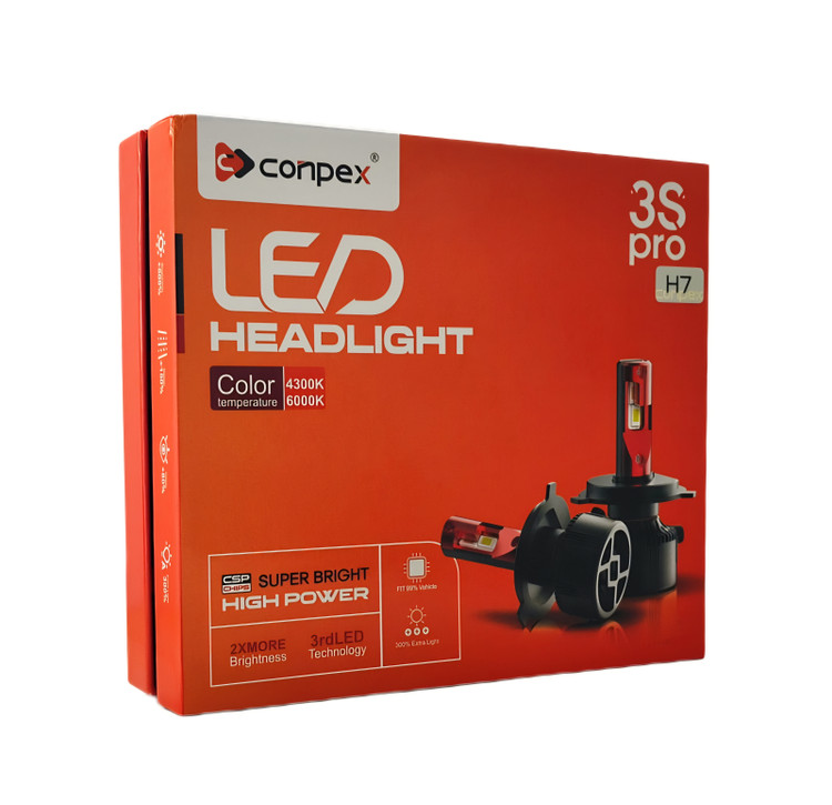 هدلایت کانپکس مدل 3S Sport پایه H7 سه رنگ