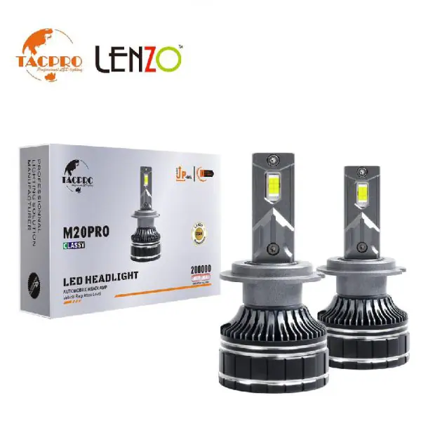 هدلایت آفتابی M20 Pro پایه H4 لنزو Lenzo